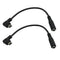 Seadream 6inch Mini USB Male to 3.5mm Jack Female Audio Cord Microphone Adapter Cable (Black, 2pcs)