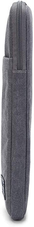 Kinmac Grey Canvas 360° Protective Waterproof Laptop Sleeve with Pocket for iPad 12.9", MacBook Air/Pro 13"