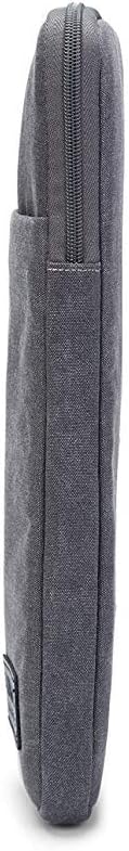 Kinmac 360 Degree Waterproof Canvas Laptop Sleeve with Pocket for 15.6 to 16 inch Laptop (Grey Color, Vertical Style)