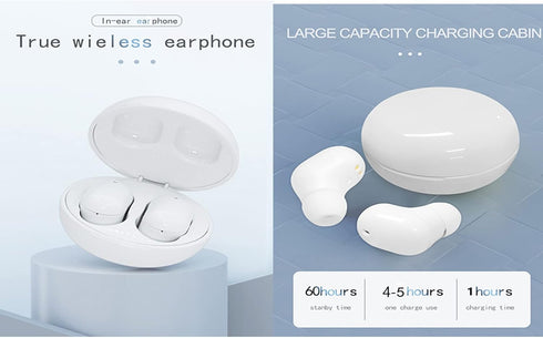 Wireless Earbuds for Kids, Bluetooth Headphones for Small Ears, 25hrs Playtime, Built-in Mic, Premium Deep Bass for