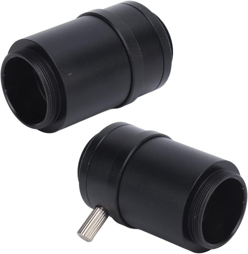 1X C Mount Adapter Lens, Alloy CTV Microscope Lens Camera Interface Adapters for Trinocular Stereo Microscope