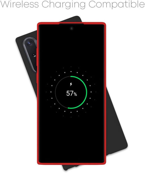 GOOSPERY Jelly Case for Samsung Galaxy Note 10 Plus (2019) - Soft Feeling Silky Slim Bumper Cover (Red)