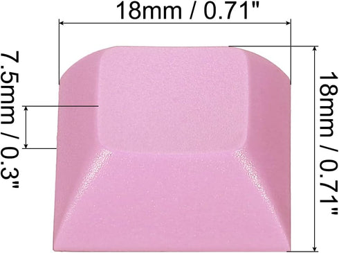 PATIKIL 1U Blank Keycaps, 10 Pack Universal PBT Keyboard Replacement Accessories for MX Mechanical Keyboard, Pink by PATIKIL