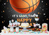 Ticuenicoa Basketball Themed Backdrop - 5x3ft Happy Birthday Party Decorations for Kids Game Time Photography