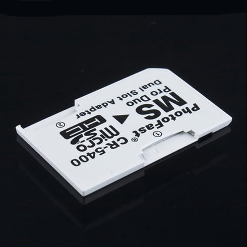 Micro SD TF to Memory Stick MS Pro Duo Adapter, Dual 2 Slot Converter for PSP 1000/2000/3000 CR-5400
