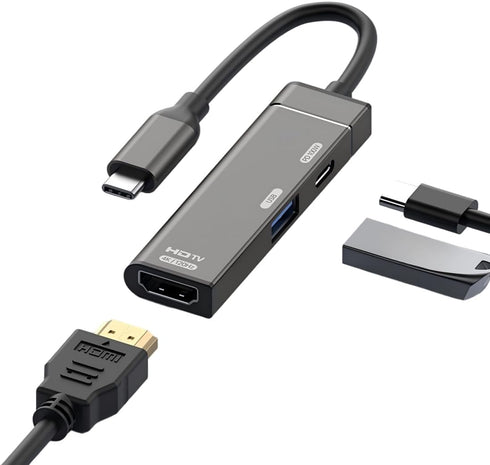 chenyang USB C Hub,3 in 1 USB C to HDMI 4K@120hz/USB 3.0 10Gbps/USB
