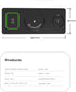 Wireless Charger Station 3 in 1, Fast Charging for iPhone 15/14/13/12, Apple Watch, AirPods with Adapter