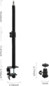 LSYRIA 18"-23" 1/4" 2kg Camera Desk Mount with C Clamp, Adjustable Desktop Light Stands with Ball Heads Cold Shoe