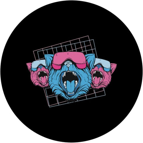Virtual Reality Cats Design for Gamers | Vaporwave Retro Graphic PopSockets Standard PopGrip