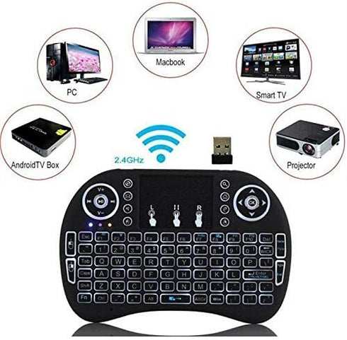 Mini i8 2.4G Air Mouse Wireless Keyboard with Touchpad, Rechargeable Handheld Remote for Smart TV, Android TV Box,