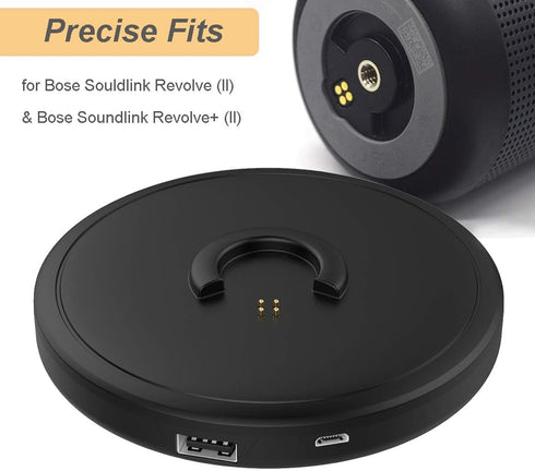 Charging Cradle for Bose Soundlink Revolve (Series II), Charger Dock Station with 3.3ft Charging Cable Cord