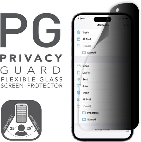 ARMOR Flexible Glass Screen Protector, Privacy Guard 9H for iPhone 14 Pro