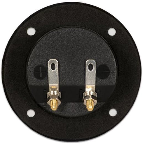 Goldwood RGT-5025-2 Sound Speaker Box Terminal Cups, 2 Round Power Speaker Terminal Plates, Black