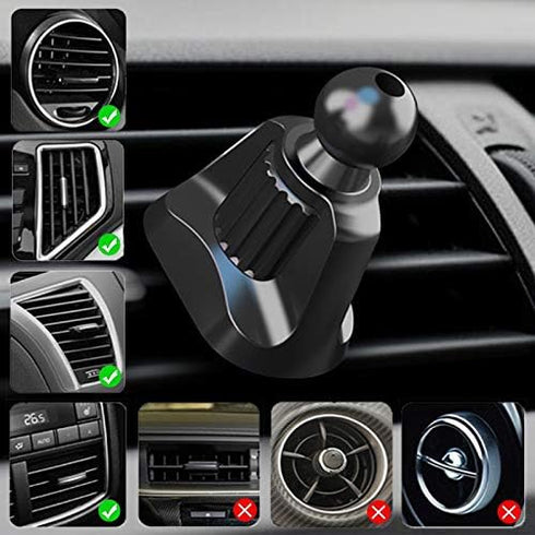 Car Air Vent Clip for Diameter 0.67inch (17mm) Joint Ball Cell Phone Holder & Wireless Charger