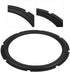 Zerone Speaker Rubber Surround Edge, 12inch Perforated Rubber Edge Rings for Speaker Repair, Black