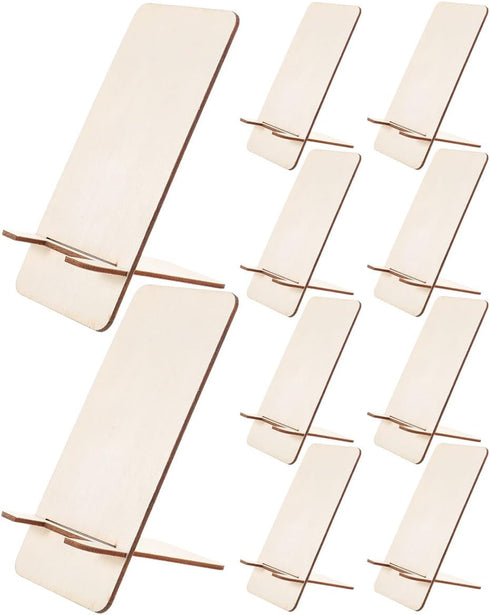 Ipetboom 10pcs Wooden Phone Stand: Desk Phone Holder - Portable Mobile Stand for