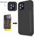 iPhone 12 Mini Case with Card Holder, Protective Wallet Case - Black, Credit Card Slot