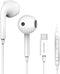 USB C Headphones for iPhone 15 Pro, Wired Earbuds with Mic & Remote Control, HiFi Stereo for Galaxy S23/S22/S21