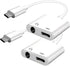 USB C to 3.5mm Headphone and Charger Adapter 2-Pack, 2-in-1 Dongle Cable with PD Fast Charging for iPhone 15 Pro Max