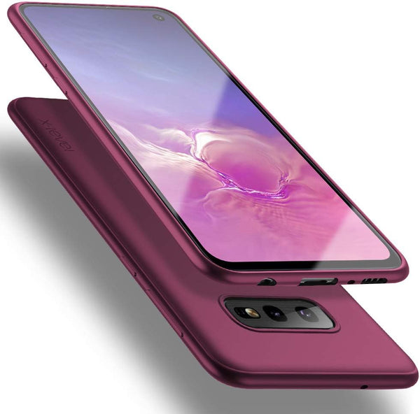 X-Level Galaxy S10e Slim Fit TPU Case - Ultra-Thin Matte Finish, Soft Bumper Cover in Wine Red