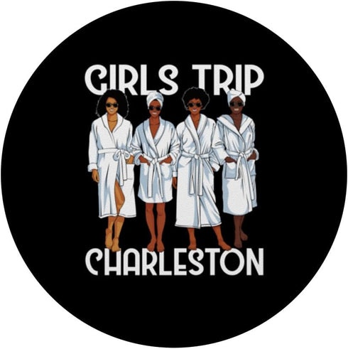 Girls Trip 2024 Charleston Spa Relax PopSockets Standard PopGrip for Black Melanin Women