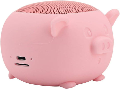 Socobeta Portable Speaker Lovely Pig Wireless Bluetooth 5.0 Speaker Built-in Mic for Home/Traveling/Outgoing(Pink)