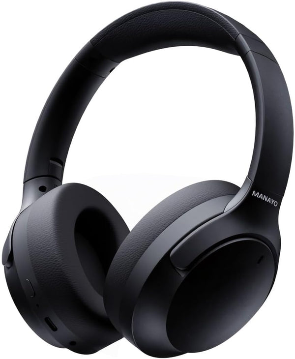Active Noise Cancelling Bluetooth Over Ear Headphones, Foldable Wireless Wired ANC Headphones with Microphone, 150