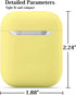 Full Protective Silicone Case for Airpods 1 and 2, No Keychain Cover, Front LED Visible, Supports Wireless Charging
