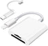 SUNTRSI SD Card Reader for iPhone iPad Camera with USB C, Dual Card