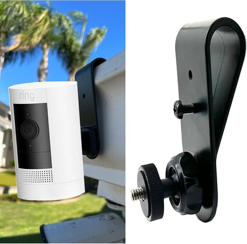 Rigid Rain Gutter Mount for Security Camera, Easy Install No Drill, Compatible with Ring Stick Up Blink