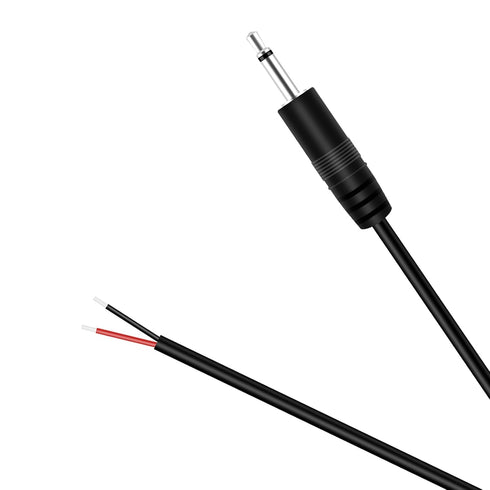 Fancasee 6FT 3.5mm to Speaker Wire TS Mono Male Plug to Bare Wire Pigtail Adapter for Audio Repair