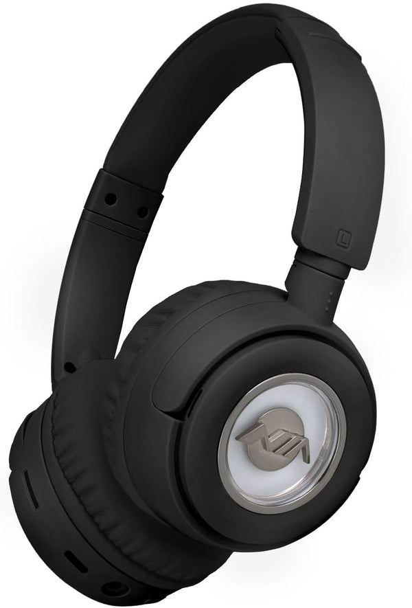 On-Ear Headphones Wireless Bluetooth, Lightweight Foldable Design, 20H Playtime, Built-in HD Mic, Black