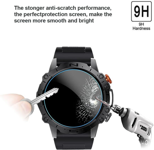 Screen Protector for ST19 1.43'' Smartwatch, 9H Tempered Glass Protective Film for SIEMORL ST19 / LIGE ST19 (3PCS)