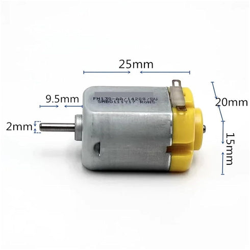 ILQMEHV 1pc 130 FN130-AA/14200 3V-6V 13000RPM 20mm*15mm Mini Motor High Speed Micro Electric Motor DIY RC Toy Car Boat