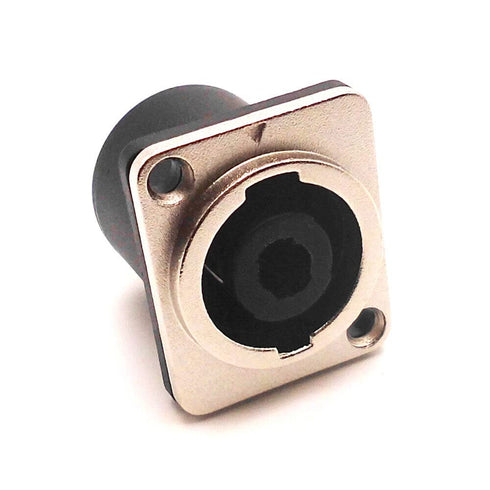 10-Pack Replacement Speakon Connector 4 Pole with 31 * 26mm Metal Panel Mount for NL2FC, NL4MP, NL4MPR, NL4FC, NL4FX, NLT4X, NL4 Series