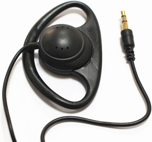 D Shape Earpiece Headset, 3.5mm Single Side Earphone Hook, Earbud for Tour Guide System, Tablet, Laptop, PC