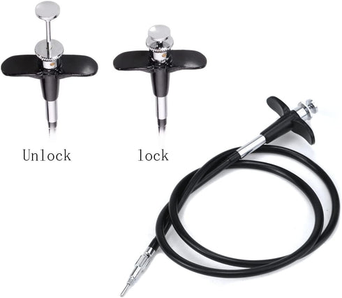 28"(70cm) Bulb-Lock Threaded Release Cable Vibration-Free Black Shutter Release Cable Shutter Release Cable