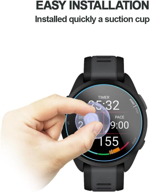 Screen Protector for Garmin Forerunner 165 Smartwatch, 9H Tempered Glass Protective Film (3PCS)