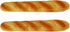HDBHSBE French Bread 2PCS Bread, PU Realistic Long Artificial, 13.8x2.4in Bake for Display,