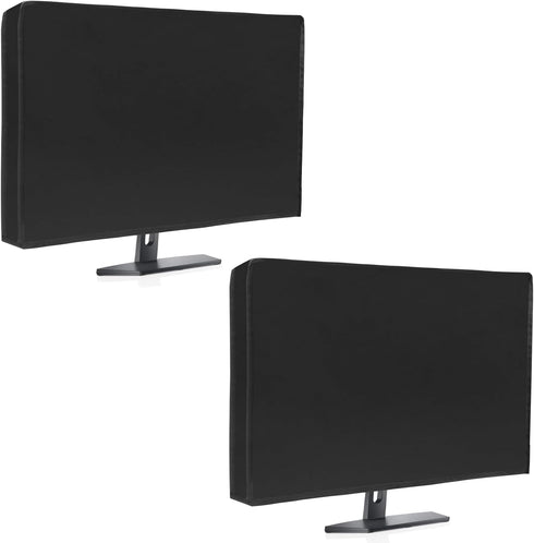 2Pack Waterproof Computer Monitor Dust Cover, Luxiv Black Full Body Cover for