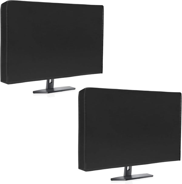 2Pack Waterproof Computer Monitor Dust Cover, Luxiv Black Full Body Cover for