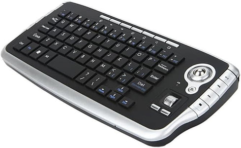 Mini Ergonomic Keyboard Trackball Air Mouse, 1200dpi Function, 2.4G Wireless Keyboard with Trackball for Laptop PC TV