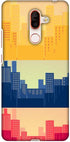 AMZER Slim Fit Designer Printed Snap On Hard Shell Case for Nokia 7 Plus - Colombia Flag Cityscape HD Color