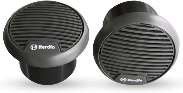Herdio 3 Inch Waterproof Marine Speakers, Full Range Audio Stereo System, MAX Power 140 W (Pair) for Motorcycle, Boat,