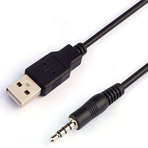 HUCAYD 3.5 mm Male AUX Audio Jack to USB 2.0 Male Charge Cable
