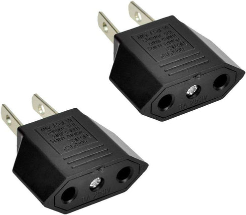 ANRANK E-U1009618AK EU Europe to US USA Travel Power Plug Adapter Converter (Black,