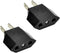 ANRANK E-U1009618AK EU Europe to US USA Travel Power Plug Adapter Converter (Black,