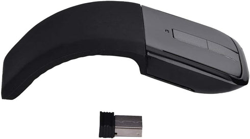 Dpofirs 2.4GHz Foldable Arc Touch Mouse, USB Receiver for Computer Notebook, Black
