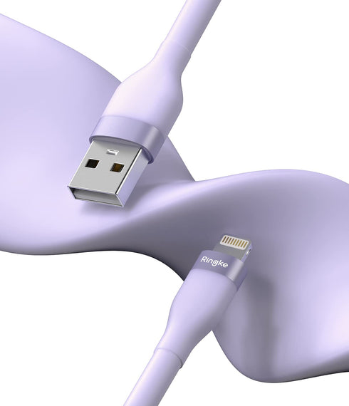Ringke Fast Charging Pastel Cable USB A to Lightning (2M) for Data Transfer, Compatible with iPhone