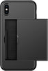 SAMONPOW iPhone X/XS Case Wallet Card Holder for iPhone 10, Heavy Duty Protection, Shockproof, Anti Scratch, Black
